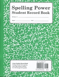 Spelling Power - Student Record Book (Green, 1/4")