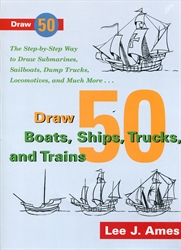 Draw 50 Boats, Ships, Trucks, and Trains