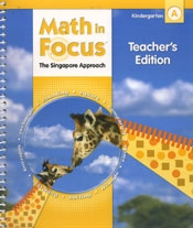 Math in Focus Kindergarten A - Teacher's Edition