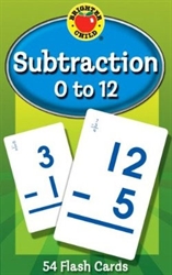 Subtraction 0-12 Flash Cards