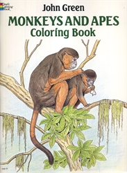 Monkeys and Apes Coloring Book