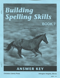 Building Spelling Skills Book 7 - Answer Key