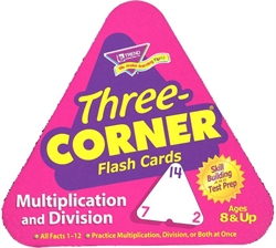 Three-Corner Flash Cards: Multiplication and Division