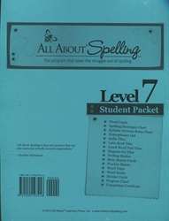 All About Spelling Level 7 - Student Materials Packet