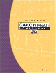 Saxon Math 87 - Solutions Manual