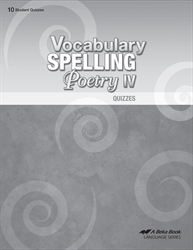 Vocabulary, Spelling, Poetry IV - Quiz Book
