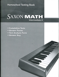 Saxon Math Intermediate 4 - Testing Book