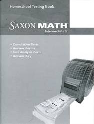 Saxon Math Intermediate 5 - Testing Book