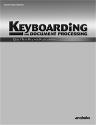 Keyboarding & Document Processing - Quiz/Test Key