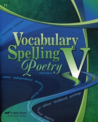 Vocabulary, Spelling, Poetry V - Workbook