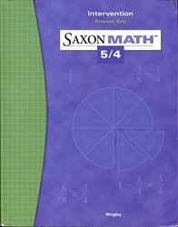 Saxon Math 5/4 Intervention - Answer Key