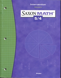 Saxon Math 5/4 Intervention - Student Workbook Masters