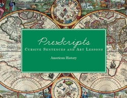 Prescripts Cursive Sentences and Art Lessons: American History (old)