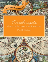 PreScripts Cursive Letters and Coloring: World History