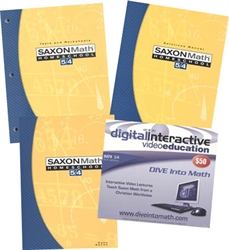 Saxon Math 5/4 - Home School Bundle with DIVE CD