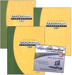 Saxon Math 6/5 - Home School Bundle with DIVE CD