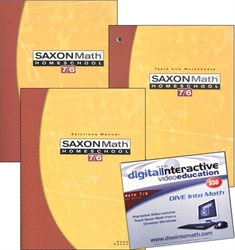 Saxon Math 7/6 - Home School Bundle with DIVE CD