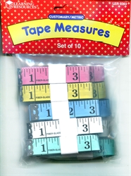 English/Metric Tape Measure (Set of 10)