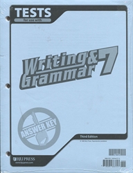 Writing & Grammar 7 - Tests Answer Key (old)