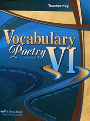 Vocabulary, Poetry VI - Teacher Key
