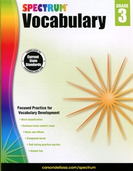 Spectrum Vocabulary Grade 3