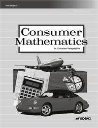 Consumer Mathematics - Test/Quiz Key