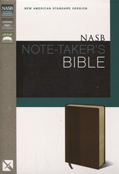 NASB, Note-Taker's Bible, Imitation Leather, Brown, Lay Flat