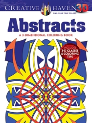 Creative Haven  3-D Abstracts - Coloring Book