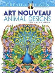 Creative Haven Art Nouveau Animal Designs - Coloring Book