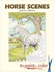 Horse Scenes to Paint or Color - Coloring Book