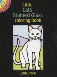 Little Cats Stained Glass Coloring  - Activity Book