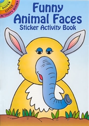 Funny Animal Faces - Sticker Activity Book