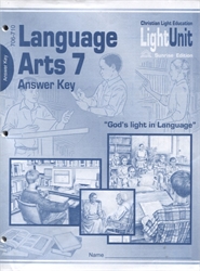 Christian Light Language Arts -  LightUnit 706-710 Answer Key (Old)