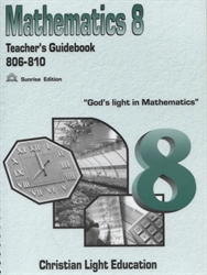 Christian Light Math - 800 Teacher's Guide (with answers) Book 2