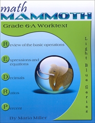 Math Mammoth 6A - Student Worktext (b&w)