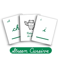 LOE Phonogram Game Cards - Green Cursive (old)