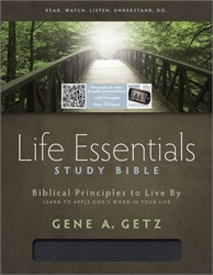 Life Essentials Study Bible, Black Bonded Leather