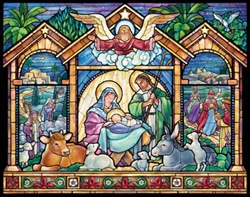 Stained Glass Nativity Advent Calendar