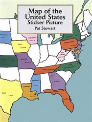 Map of the United States Sticker Picture (Dover Sticker Books)