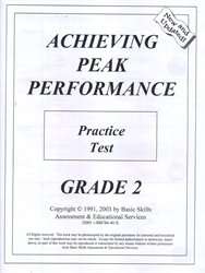 Achieving Peak Performance Grade 2 - Practice Test