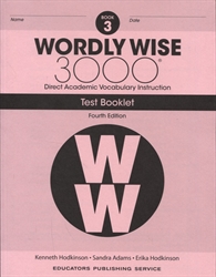 Wordly Wise 3000 Book 3 Tests (4th Edition; Homeschool  Edition)