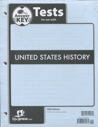 BJU Press U.S. History Grade 11 Test Pack Answer Key (Fifth Edition)