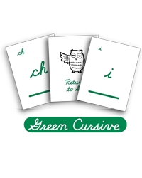 LOE Phonogram Game Cards - Green Cursive