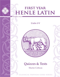 First Year Henle Latin I Quizzes & Tests for Units I-V