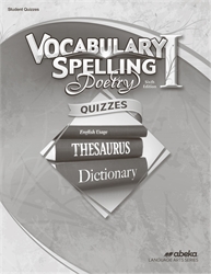 Vocabulary, Spelling, Poetry I - Quiz Book