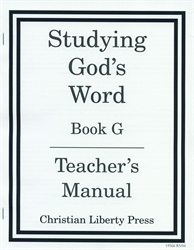 Studying God's Word G - Answer Key