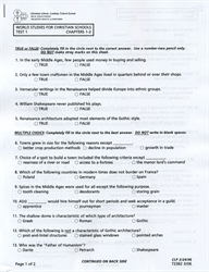 World Studies - Tests (old)