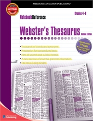 Notebook Reference Webster's Thesaurus Grades 4-8