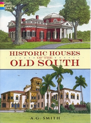 Historic Houses of the Old South - Coloring Book