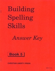 Building Spelling Skills Book 5 - Answer Key (old)